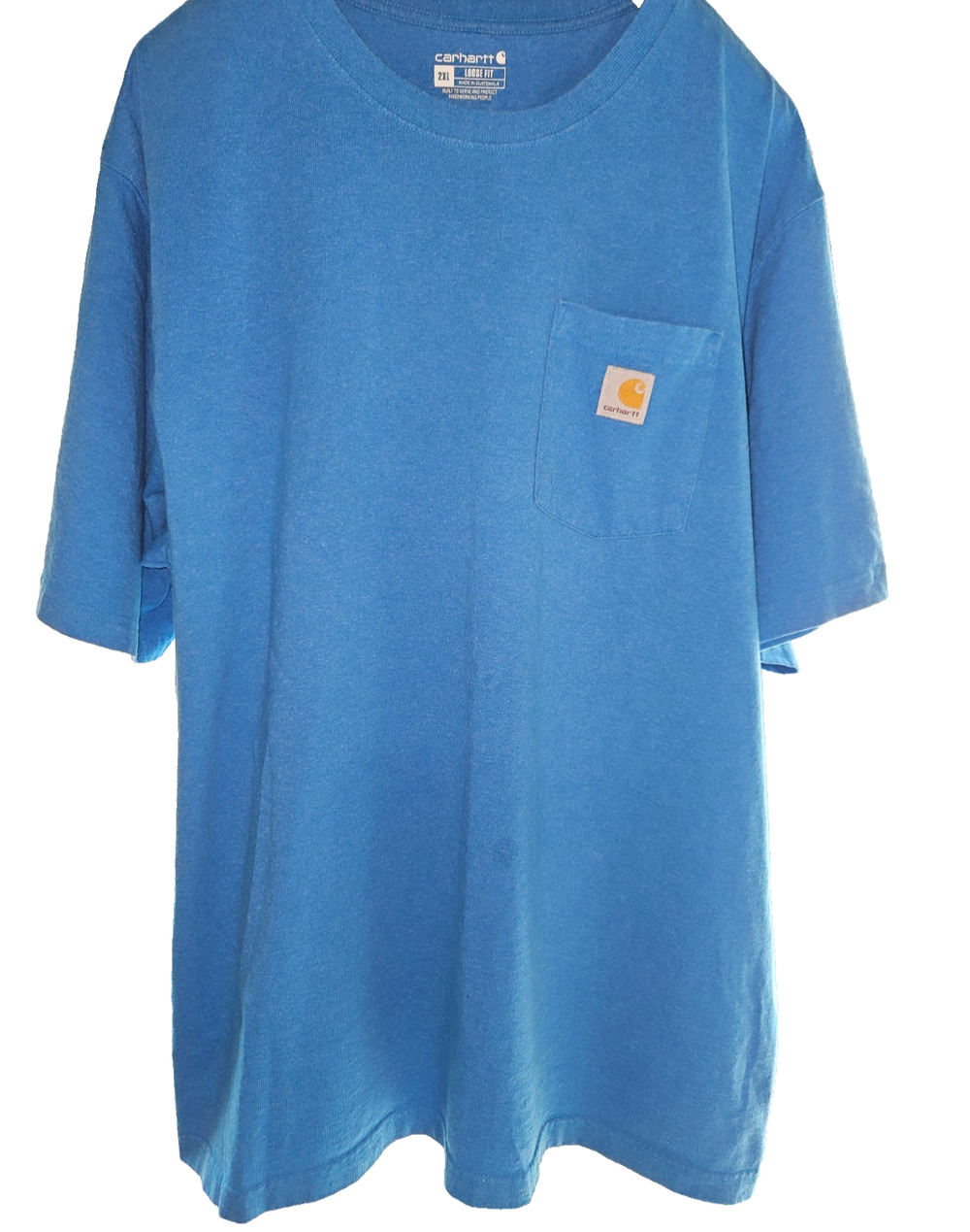 Carhartt Men's Size 2XL K87 Loose Fit Heavyweight Pocket T-shirt Marine Blue